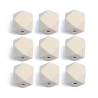 Wood Beads, Polygon, white, 12x16mm, Hole:Approx 1mm, 50PCs/Bag, Sold By Bag