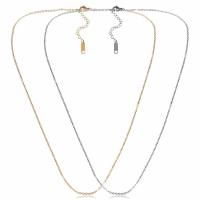 Stainless Steel Chain Necklace, with 5cm extender chain, plated, Unisex & oval chain, more colors for choice, 1.5mm, Sold Per Approx 18.5 Inch Strand