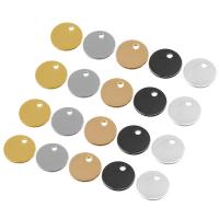 Brass Pendant, Flat Round, plated, more colors for choice, nickel, lead & cadmium free, 8mm, Hole:Approx 1mm, 20PCs/Bag, Sold By Bag