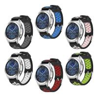 Silikon Watch Band, rostfritt stål stift spänne, plated, för Fitbit alta HR & två ton, fler färger för val, 22mm, Såld Per Ca 5.5-9.1 inch Strand