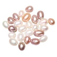Cultured Rice Freshwater Pearl Beads, natural, different size for choice & no hole, more colors for choice, 10PCs/Bag, Sold By Bag