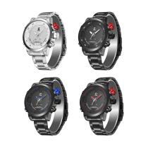 JeiSo® Unisex Watch, Stainless Steel, med Legering & Glas, forgyldt, Livsbestandig & luminated, flere farver til valg, 50x15.5mm, Længde Ca. 8.5 inch, Solgt af PC