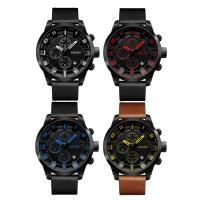 Ювелирные часы SKmei® Unisex, Шнур из натуральной кожи, с заголовка из цинкового сплава & Стеклянный & нержавеющая сталь, Другое покрытие, 50M водонепроницаемый & Мужская & регулируемый, Много цветов для выбора, 47x55x13mm, 22mm, длина:Приблизительно 10.4 дюймовый, продается PC