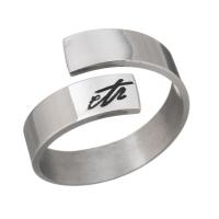 Stainless Steel Finger Ring, Unisex & blacken, 12mm, US Ring Size:8, Sold By PC