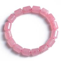 розовый кварц браслет, Цилиндрическая форма, Женский, 9.50x9.50x13mm, Продан через Приблизительно 7 дюймовый Strand