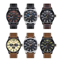 Leather with Glass & Stainless Steel & Zinc Alloy plated Life water resistant & for man Length Approx 9 Inch Sold By PC