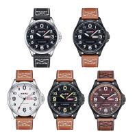 Leather with Glass & Stainless Steel & Zinc Alloy plated Life water resistant & for man Length Approx 9 Inch Sold By PC