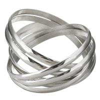 Stainless Steel Bangle Set, for woman, original color, 6mm, Inner Diameter:Approx 68mm, 7PCs/Set, Sold By Set