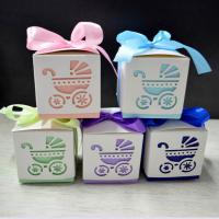 Jewelry Gift Box Paper with Satin Ribbon hollow mixed colors Sold By Lot