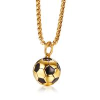 Stainless Steel Pendant Football plated for man & enamel 60mm Approx 3-5mm Sold By PC