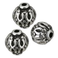 Tibetan Style Jewelry Beads, Drum, antique silver color plated, nickel, lead & cadmium free, 6x6.50x6mm, Hole:Approx 1mm, 100PCs/Lot, Sold By Lot