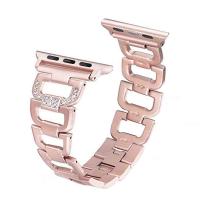 Watch Bands Stainless Steel plated & with rhinestone Sold By PC