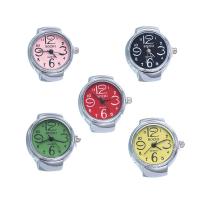 Fingerring Uhr, Edelstahl, mit Legierung & Glas, unisex, keine, frei von Nickel, Blei & Kadmium, 24x8mm, Größe:4.5-9.5, verkauft von PC