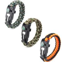 Polyester Survival Bracelet, plastic Side Release Buckle, Unisex, more colors for choice, Length:Approx 9 Inch, 3Strands/Bag, Sold By Bag