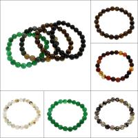 Gemstone Bracelet, Round, different materials for choice & Unisex, 8mm, Sold Per Approx 7.5 Inch Strand