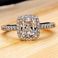 metal anillo, con Cristal, chapado en platina real, diverso tamaño para la opción & para mujer & facetas & con diamantes de imitación, libre de níquel, plomo & cadmio, Vendido por UD