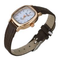 Damen Armbanduhr, PU Leder, mit Glas & Zinklegierung, plattiert, einstellbar & für Frau, keine, frei von Nickel, Blei & Kadmium, 22x6mm, Länge:ca. 7.8 ZollInch, verkauft von PC