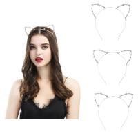Zinc Alloy Hair Band Cat plated for woman & with rhinestone lead & cadmium free Sold By PC