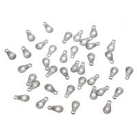 Stainless Steel Pendants, Teardrop, original color, 5x9mm, Hole:Approx 1mm, 60PCs/Bag, Sold By Bag