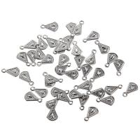 Stainless Steel Pendants, Teardrop, original color, 7x11mm, Hole:Approx 1mm, 40PCs/Bag, Sold By Bag