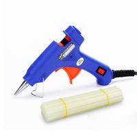 ABS Plastic Hot-weld Glue Gun Set, Glue Sticks & Hot-weld Glue Gun, with Silicone & Aluminum, silver color plated, 200x100x30mm, Sold By Set