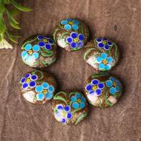 Perles murano faites à la main , chalumeau, fait à la main, impression & style folk, 21x10mm, Trou:Environ 1mm, Vendu par PC