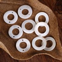 Natural White Shell Pendants Donut Inner Approx 9mm Sold By Lot