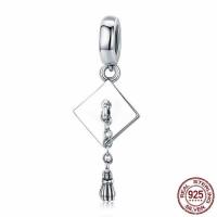 Thailand Sterling Silver European Pendant, Hat, without troll, 10x29mm, Hole:Approx 4.5-5mm, Sold By PC