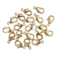 Iron Lobster Claw Clasp, gold color plated, single-strand, lead & cadmium free, 7x12x3mm, Hole:Approx 1mm, 100PCs/Lot, Sold By Lot