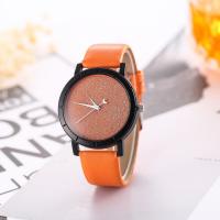 Women Wrist Watch PU Leather with zinc alloy dial & Glass Flat Round painted adjustable & for woman Sold Per Approx 9.5 Inch Strand