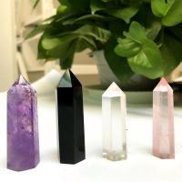 Gemstone Point Decoration, pendulum, different materials for choice, 15-20x50-60mm, Sold By PC