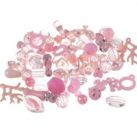 Perles acryliques mixtes, Acrylique, mélangé, 8-30mm, Trou:Environ 1mm, 100sol/sac, Vendu par sac