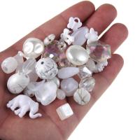 Perles acryliques mixtes, Acrylique, mélangé, 8-30mm, Trou:Environ 1mm, 100sol/sac, Vendu par sac