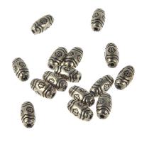 Copper Coated Plastic Beads, Drum, antique gold color plated, 11x6mm, Hole:Approx 1mm, 100PCs/Bag, Sold By Bag