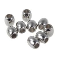 Copper Coated Plastic Beads, Drum, platinum color plated, 12x10mm, Hole:Approx 2-3mm, 100PCs/Bag, Sold By Bag