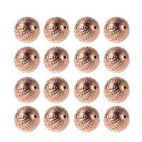 Copper Coated Plastic Beads, Round, rose gold color plated, 12mm, Hole:Approx 1mm, 100PCs/Bag, Sold By Bag