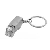Zinc Alloy Key Clasp with iron ring Lorry platinum color plated lead & cadmium free Sold By Bag