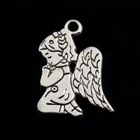 Character Zinc Alloy Pendants Angel antique silver color plated lead & cadmium free Approx 1mm Sold By Bag