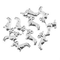 Zinc Alloy Animal Pendants Dog antique silver color plated lead & cadmium free Approx 1mm Sold By Bag