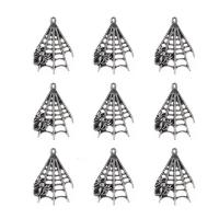 Tibetan Style Pendants, Spider Web, antique silver color plated, lead & cadmium free, 20x28mm, Hole:Approx 1mm, 30PCs/Bag, Sold By Bag