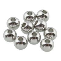 Perlas de acero inoxidable, Esférico, diverso tamaño para la opción, color original, 100PCs/Bolsa, Vendido por Bolsa