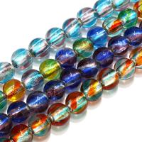 Handgewickelte Perlen, Lampwork, rund, keine, 13mm, Bohrung:ca. 2mm, ca. 30PCs/Strang, verkauft per ca. 11 ZollInch Strang