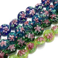 Millefiori Lampwork Beads Glass Chevron Flat Round Approx 2mm Approx Sold Per Approx 15.5 Inch Strand