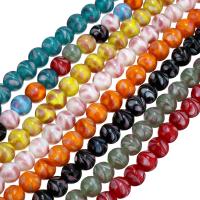 Lampwork Large Hole Bead, Round, more colors for choice, 10mm, Hole:Approx 3mm, Approx 40PCs/Strand, Sold Per Approx 11 Inch Strand