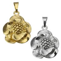 Stainless Steel Flower Pendant plated Approx Sold By PC