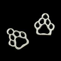 Tibetan Style Pendants, Bear Paw, antique silver color plated, lead & cadmium free, 10x11mm, Hole:Approx 1mm, 30PCs/Bag, Sold By Bag