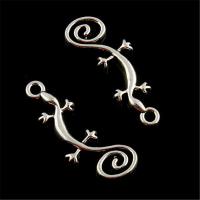 Zinc Alloy Animal Pendants Gecko antique silver color plated lead & cadmium free Approx 1mm Sold By Bag