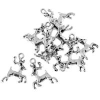 Tibetan Style Animal Pendants, Deer, antique silver color plated, lead & cadmium free, 17x23mm, Hole:Approx 1mm, 30PCs/Bag, Sold By Bag