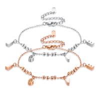 Bijoux bracelet en acier inoxydable, avec 45mm chaînes de rallonge, lettre, Placage, chaîne ovale & pour femme, plus de couleurs à choisir, 3.2mm, Vendu par Environ 6.3 pouce brin