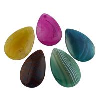 Gemstone Pendant, mixed, 29x47x7mm, Hole:Approx 1mm, 5PCs/Bag, Sold By Bag